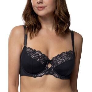 Dorina Women's Celine Non Padded Lace Underwire Bra Black Size 40G 0082